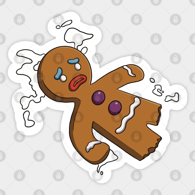 Gingy and Milk Sticker by daniasdesigns